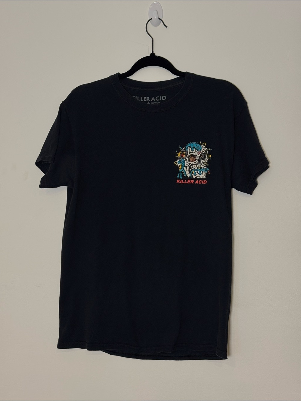 Killer Acid The World Goes On Trippy Skull Graphic Tee Black Men’s Medium Cotton